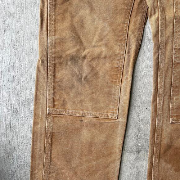 Vintage Y2K Carhartt brown double knee work wear carpenter pants - Picture 3 of 12